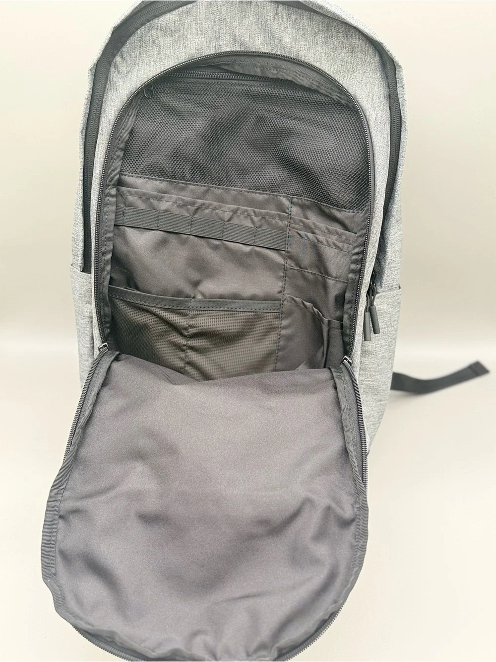 Nike Grey Heather Backpack with Front Pocket